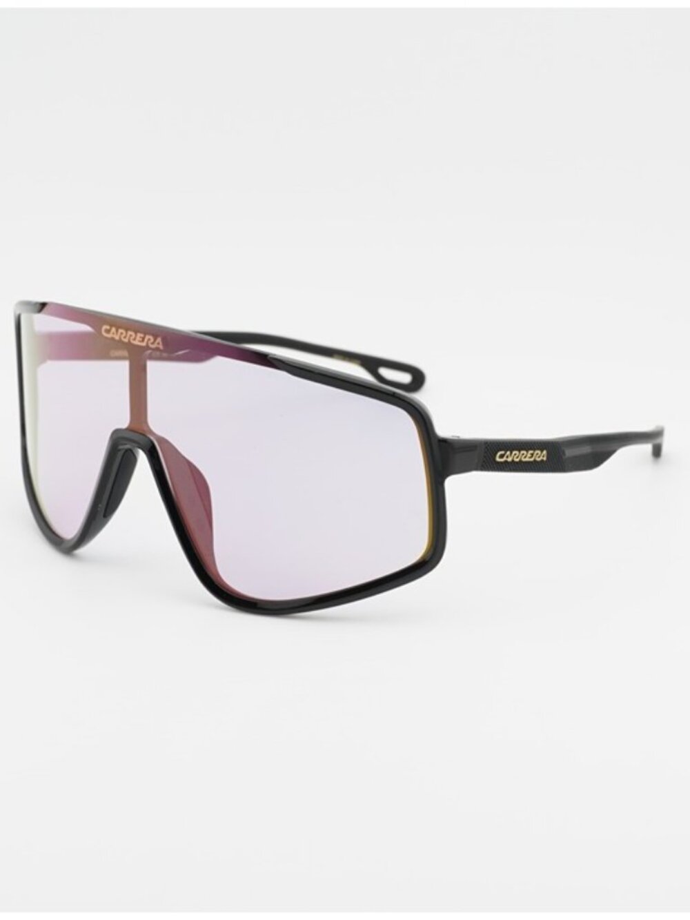 Carrera CARRERA 4017/S 0807 TE Sunglasses Black Shield Frame, Violet Lenses